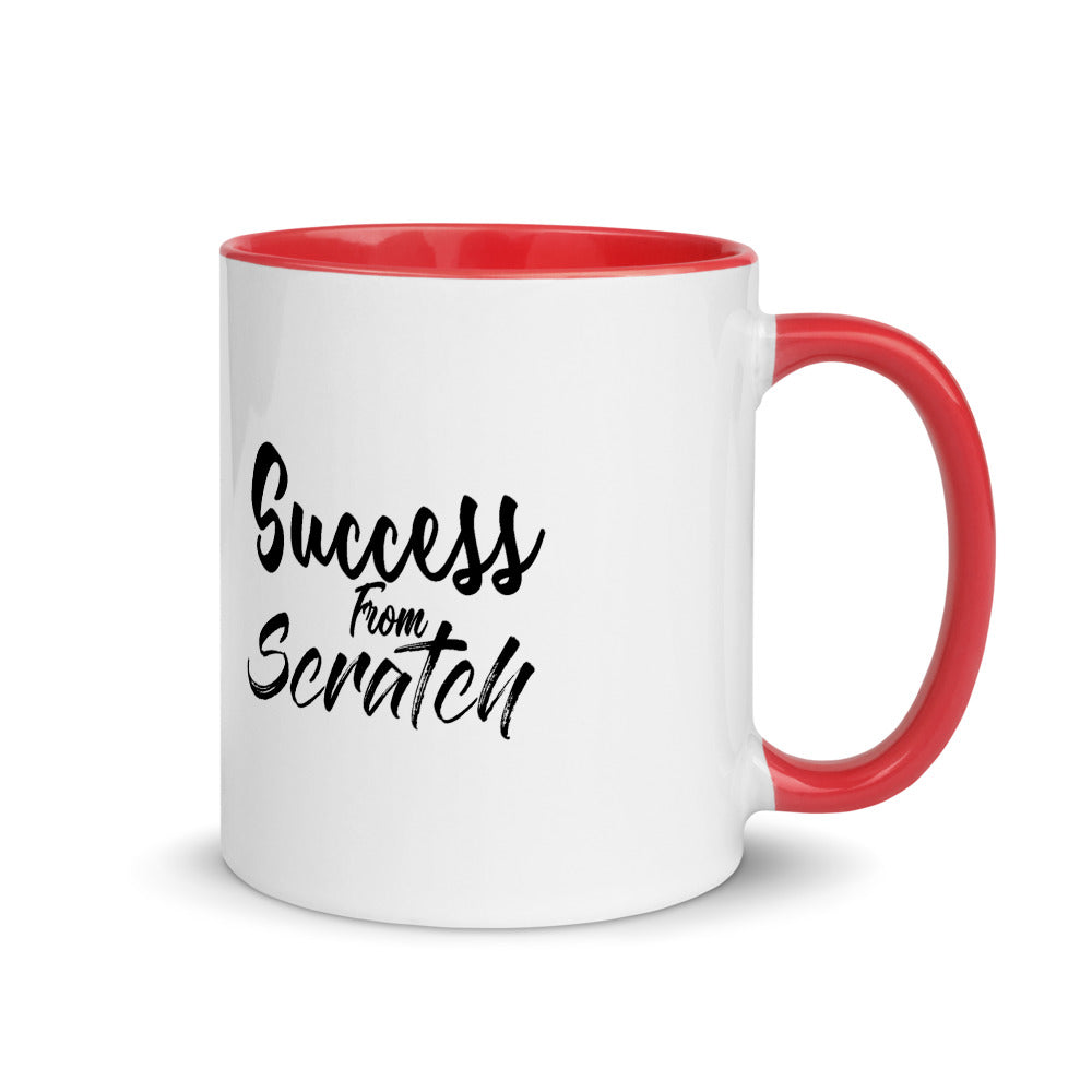 "Success from Scratch" Mug with Color Inside
