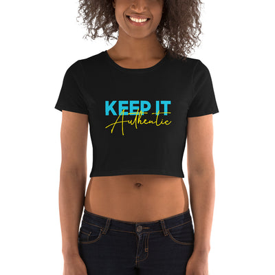 "Keep It Authentic" Women’s Crop Tee